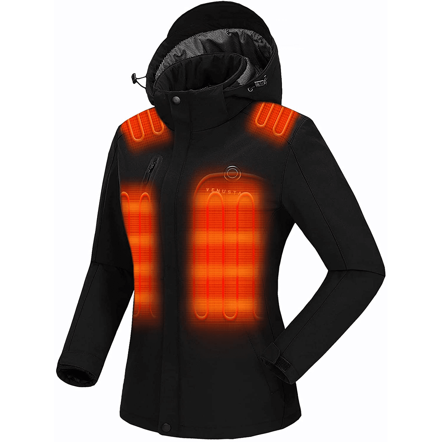 Womens Mens Heated Jacket with Detachable Hood Heated Coats Waterproof & Windproof Battery Not Included