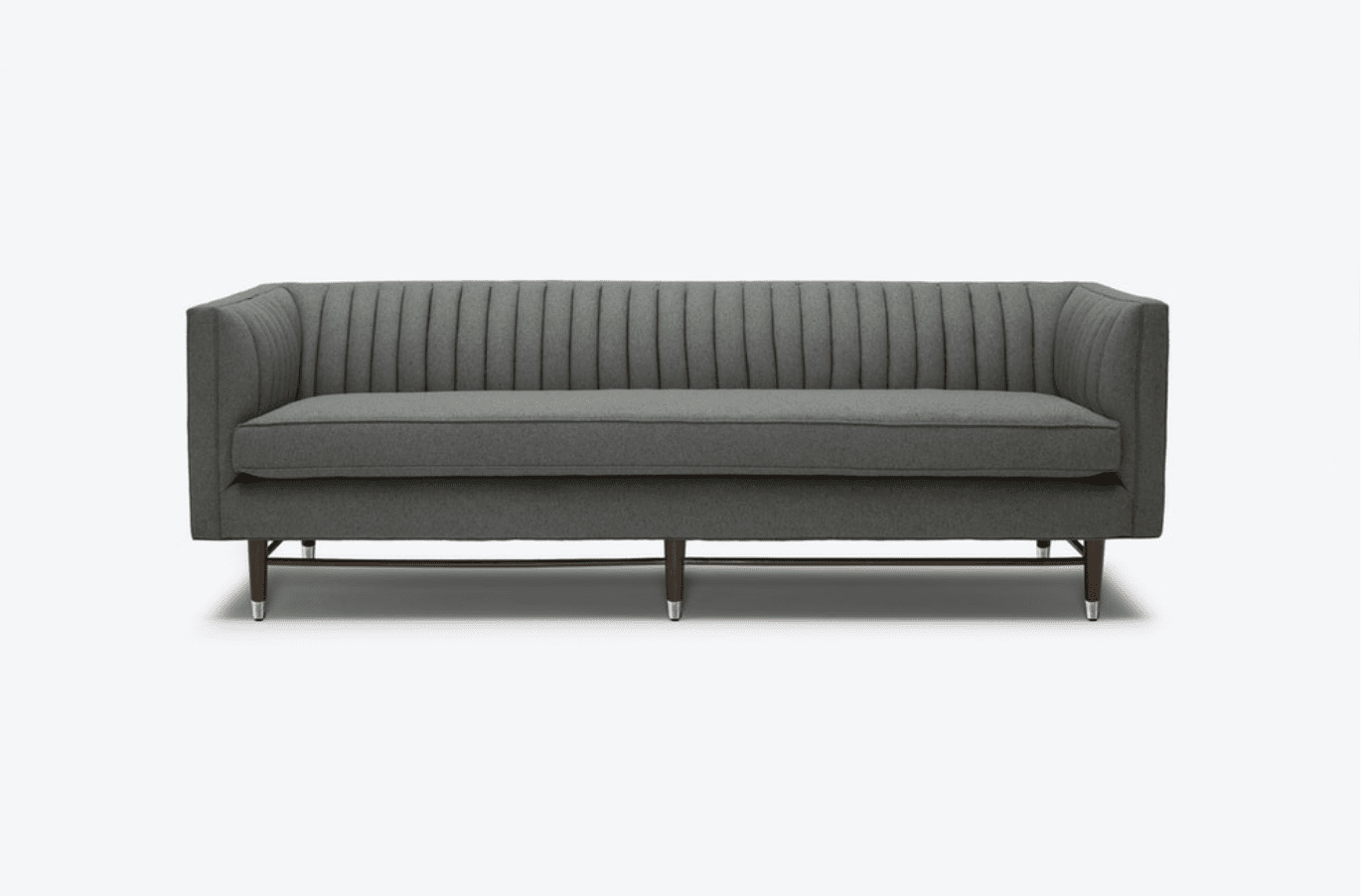 Joybird Gray Sofa with legs and sleek design