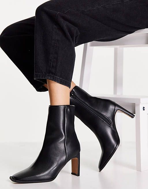 how-to-wear-ankle-boots-ASOS Design Remmy Set Back Heeled Boots