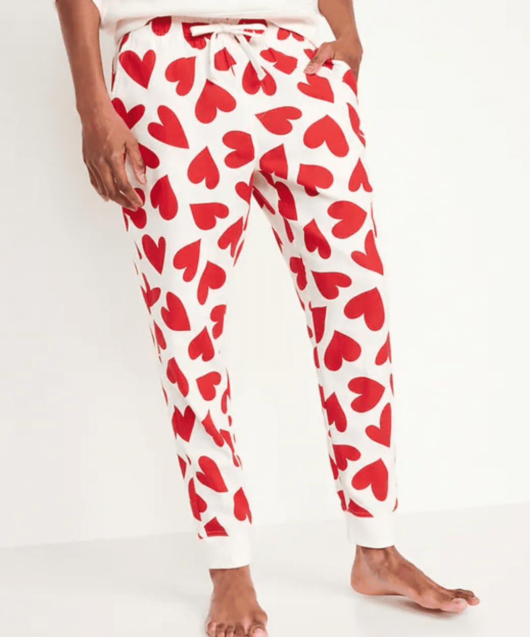 Valentine's Day Printed Flannel Joggers