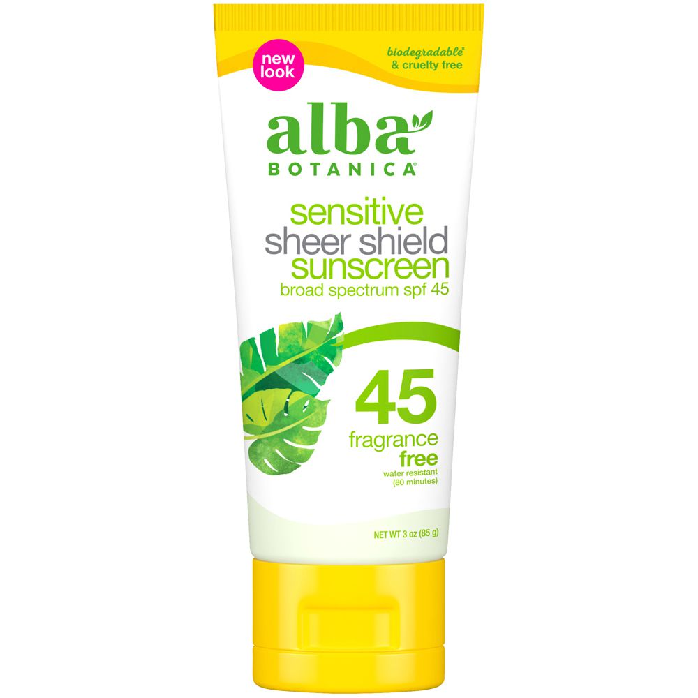 best-sunscreen-for-dark-skin-Alba Botanica Sensitive Sheer Shield Sunscreen 
