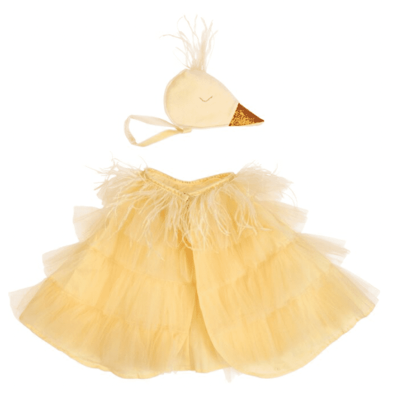 <p>Consider this the ultimate Easter dress up&mdash;an adorable fluffy yellow cape and chic little chick head hat, that'll be part of their make-believe play long after the candy's been eaten. </p>
                            