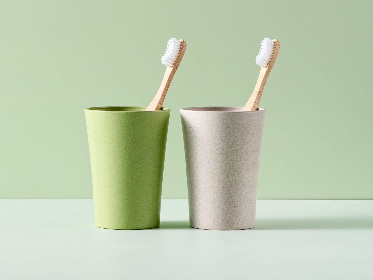 Bamboo Wood Toothbrush with Biodegradable Cup