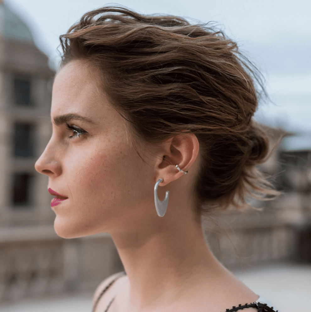 Emma Watson Wearing Laos Dome Earrings