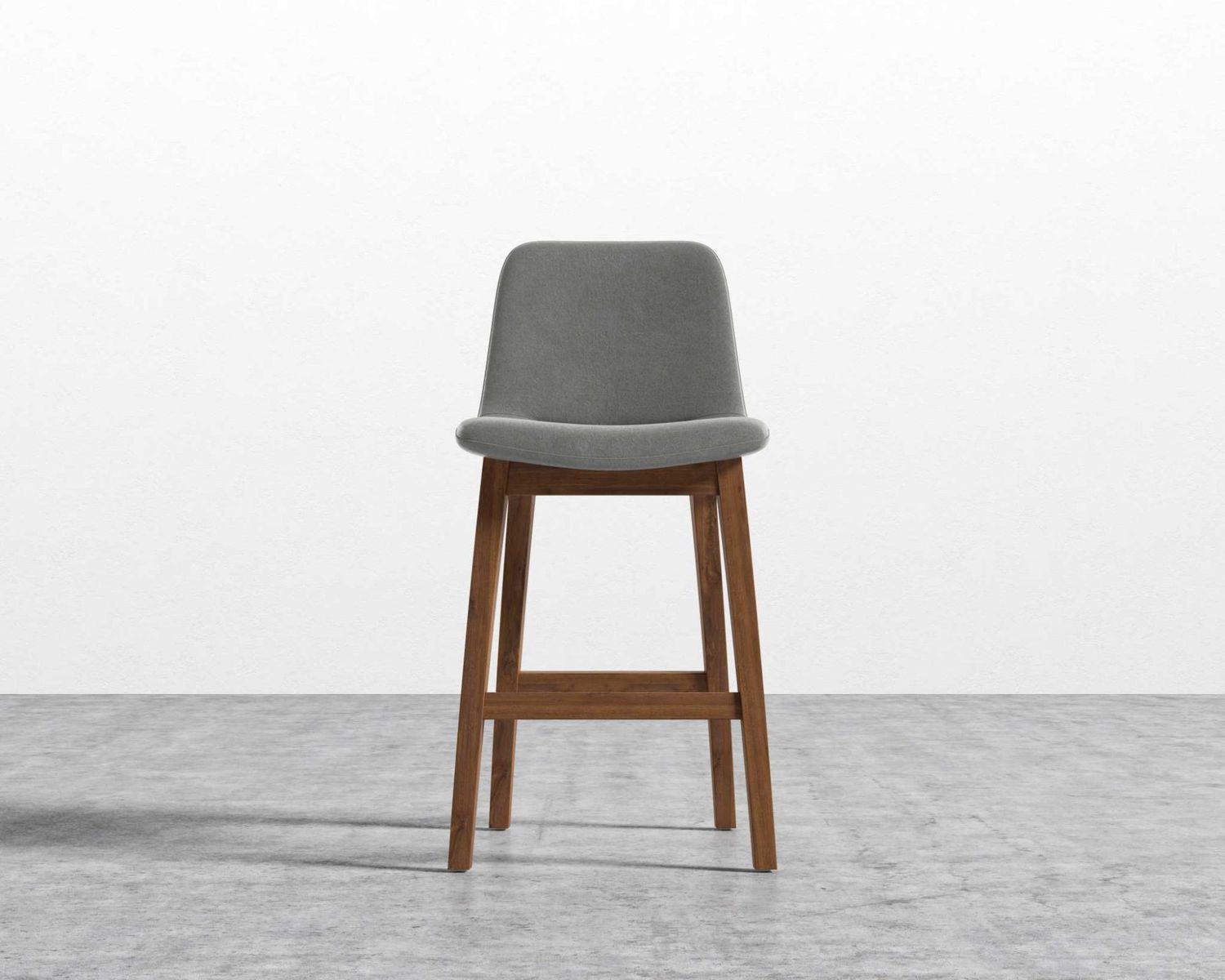 Gray Suede Counter Stool