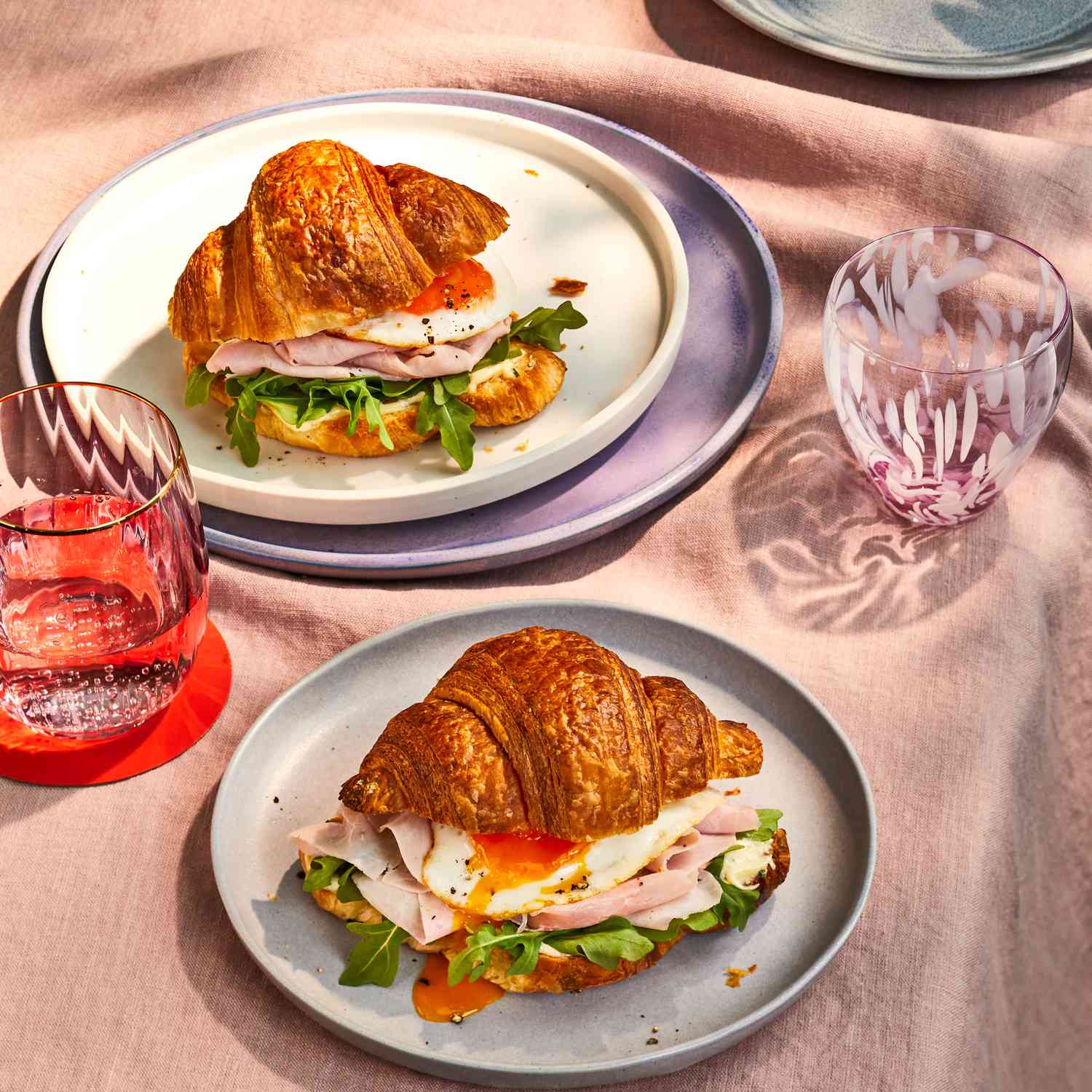 ham and Egg Croissant Sandwqiches