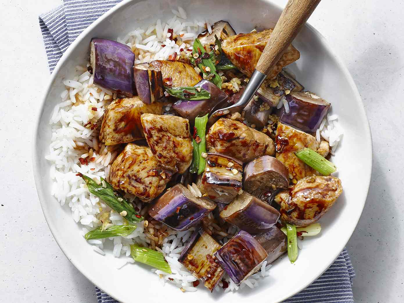Spicy Chicken and Eggplant Stir-Fry