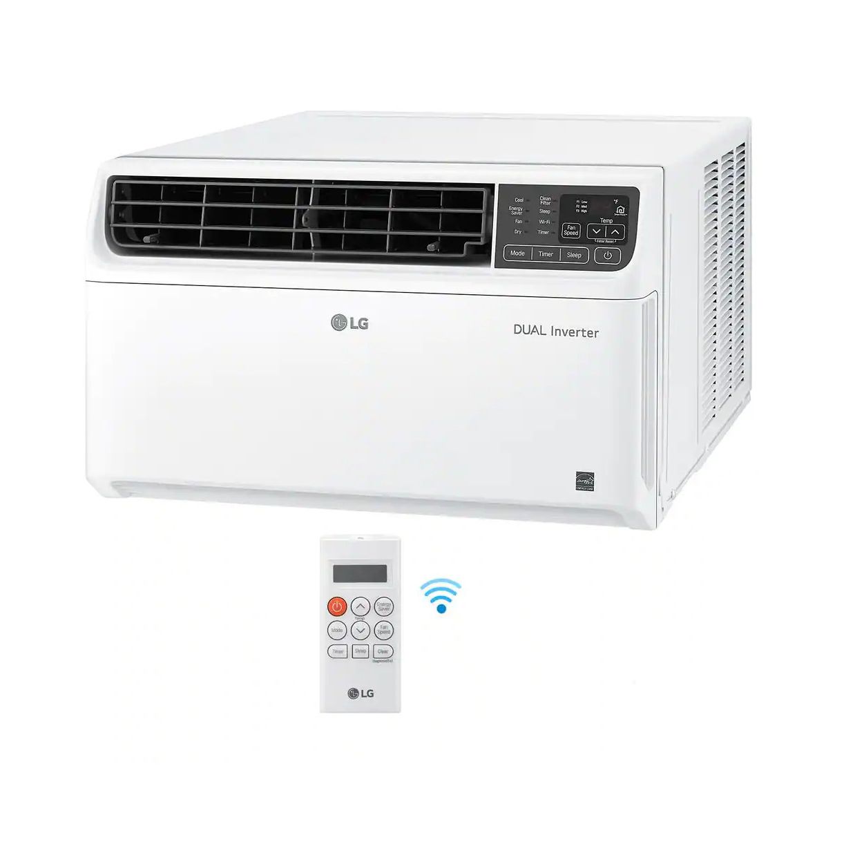 LG Electronics 18,000 BTU 230/208-Volt Dual Inverter Window Air Conditioner LW1817IVSM Cools 1,000 Sq Ft, Wi-Fi Enabled with Remote