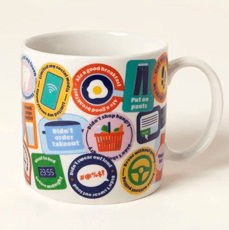 Coffee Mug With Artwork Celebrating Adulting