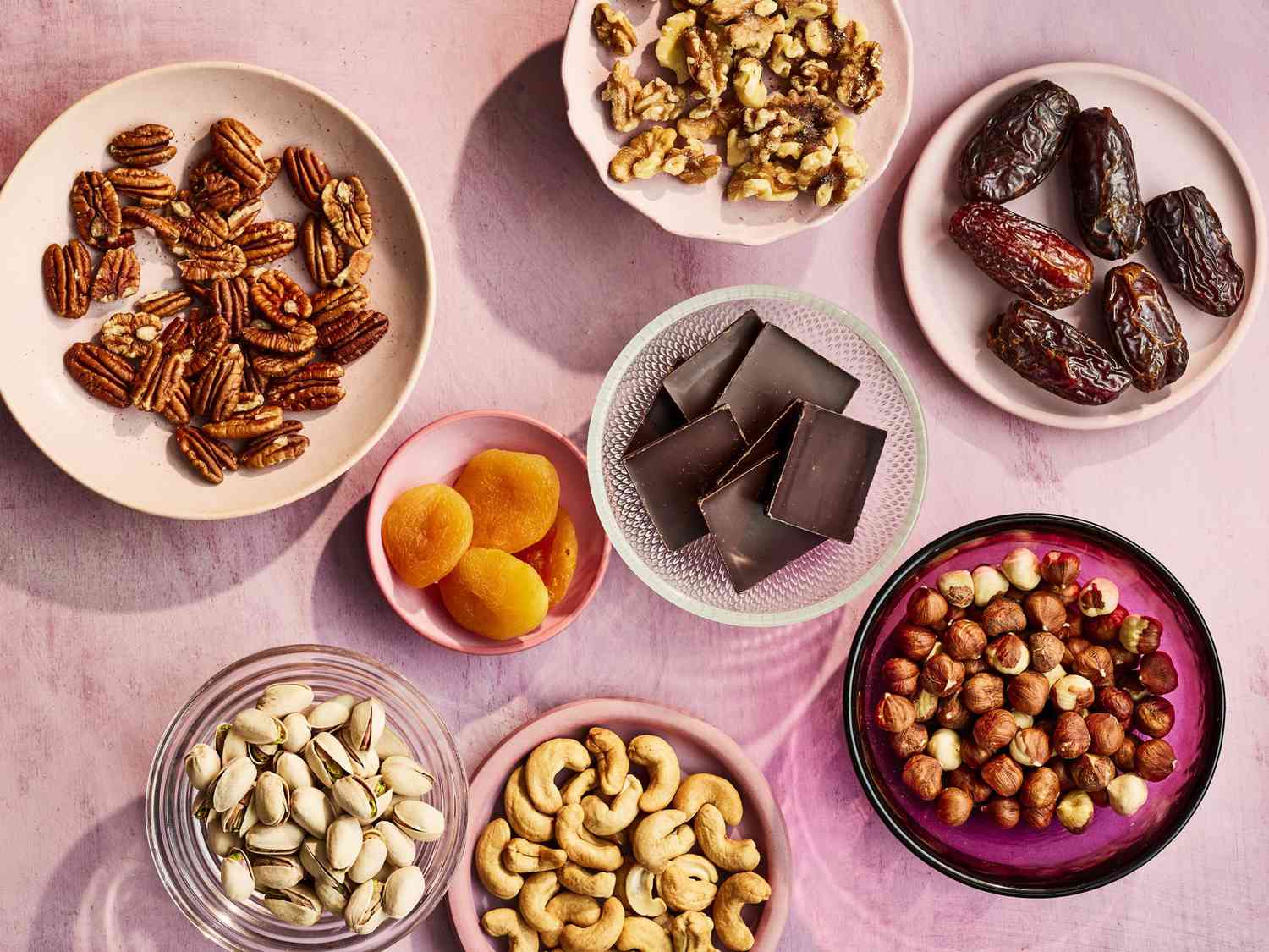 REAL SIMPLE - May 2022 - Food/Health Hybrid Feature: Brain Food - Opener: Overhead of nuts