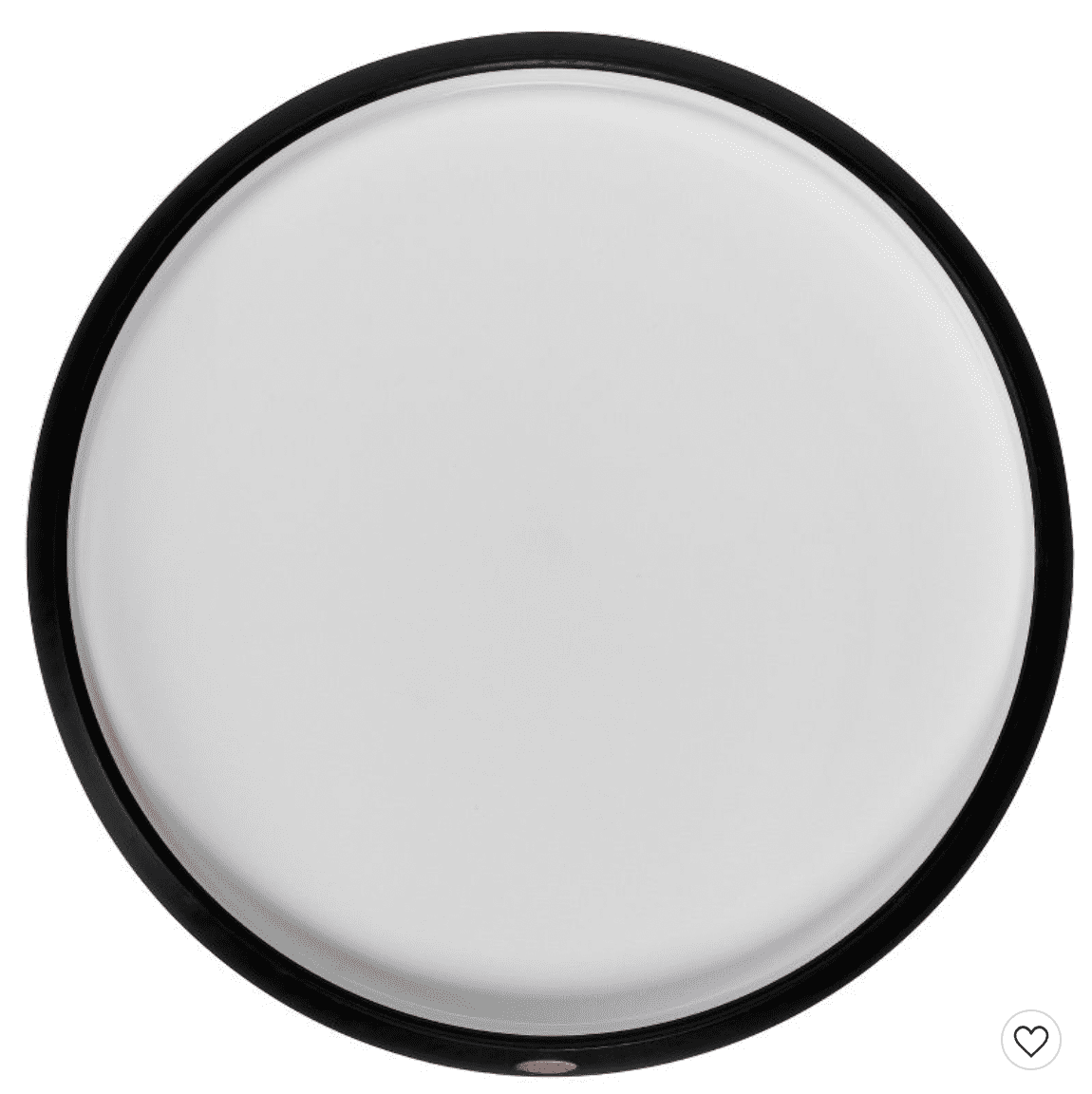 white plastic lazy susan with black rim