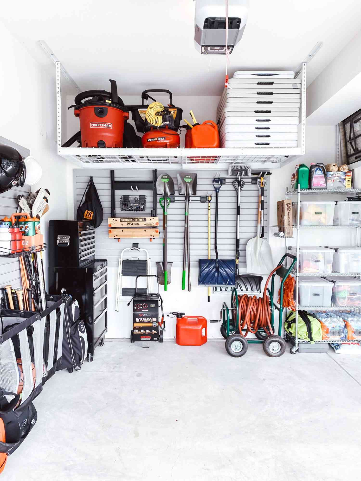 Garage Organization Ideas, Pegboard Storage in tidy garage