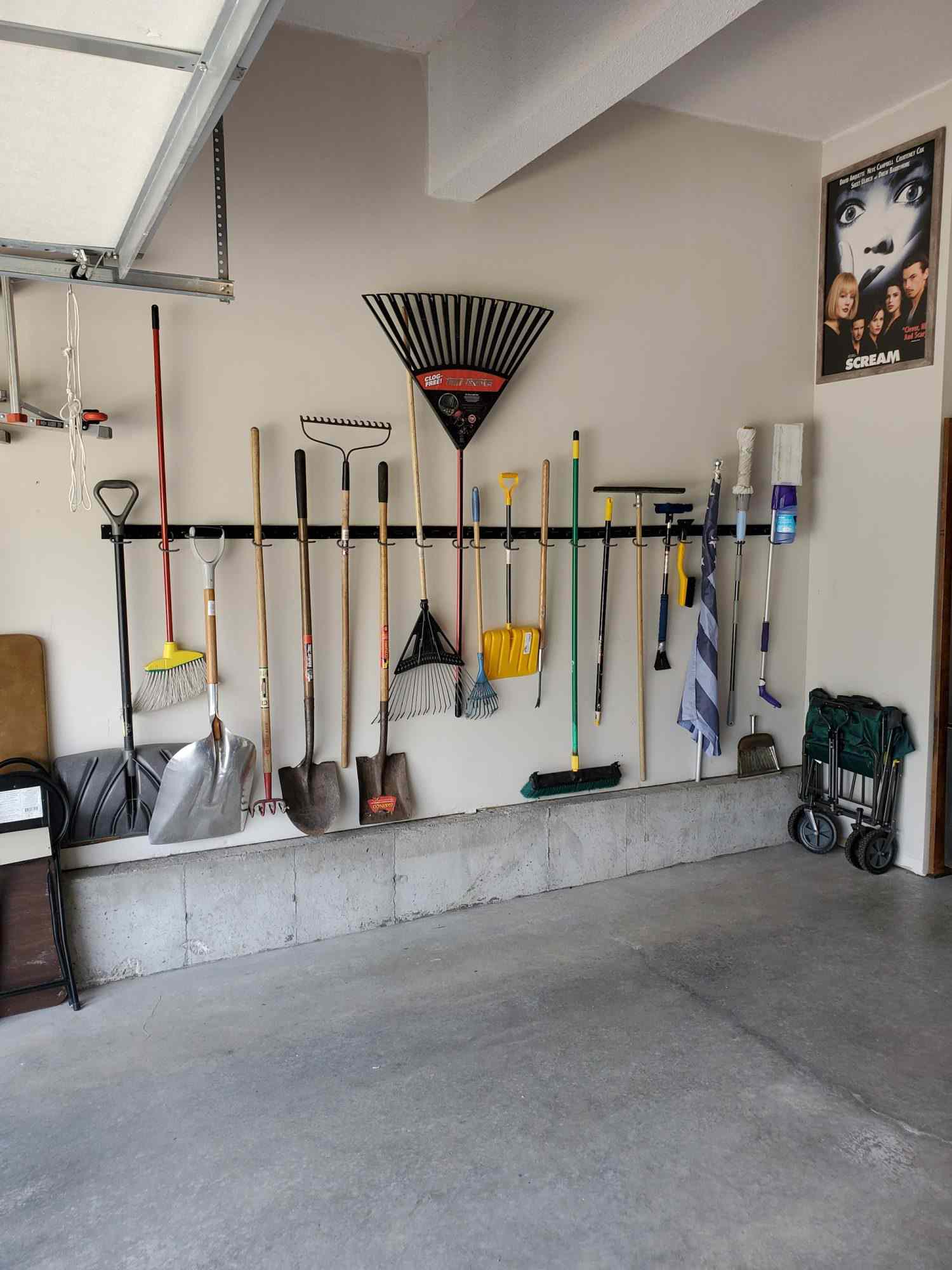 Garage Organization, Rake Rack
