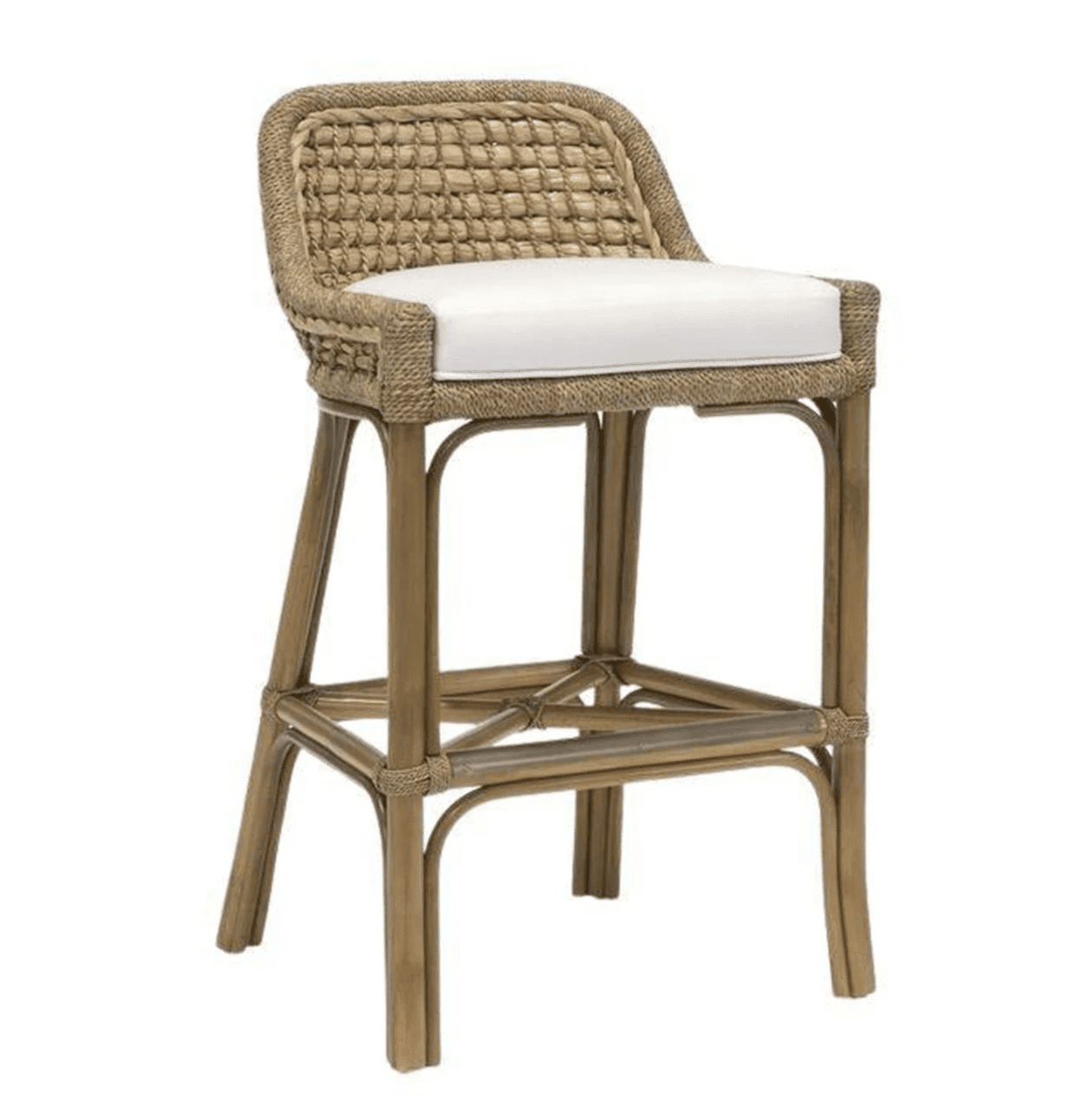 Rattan and Seagrass Bar Stool