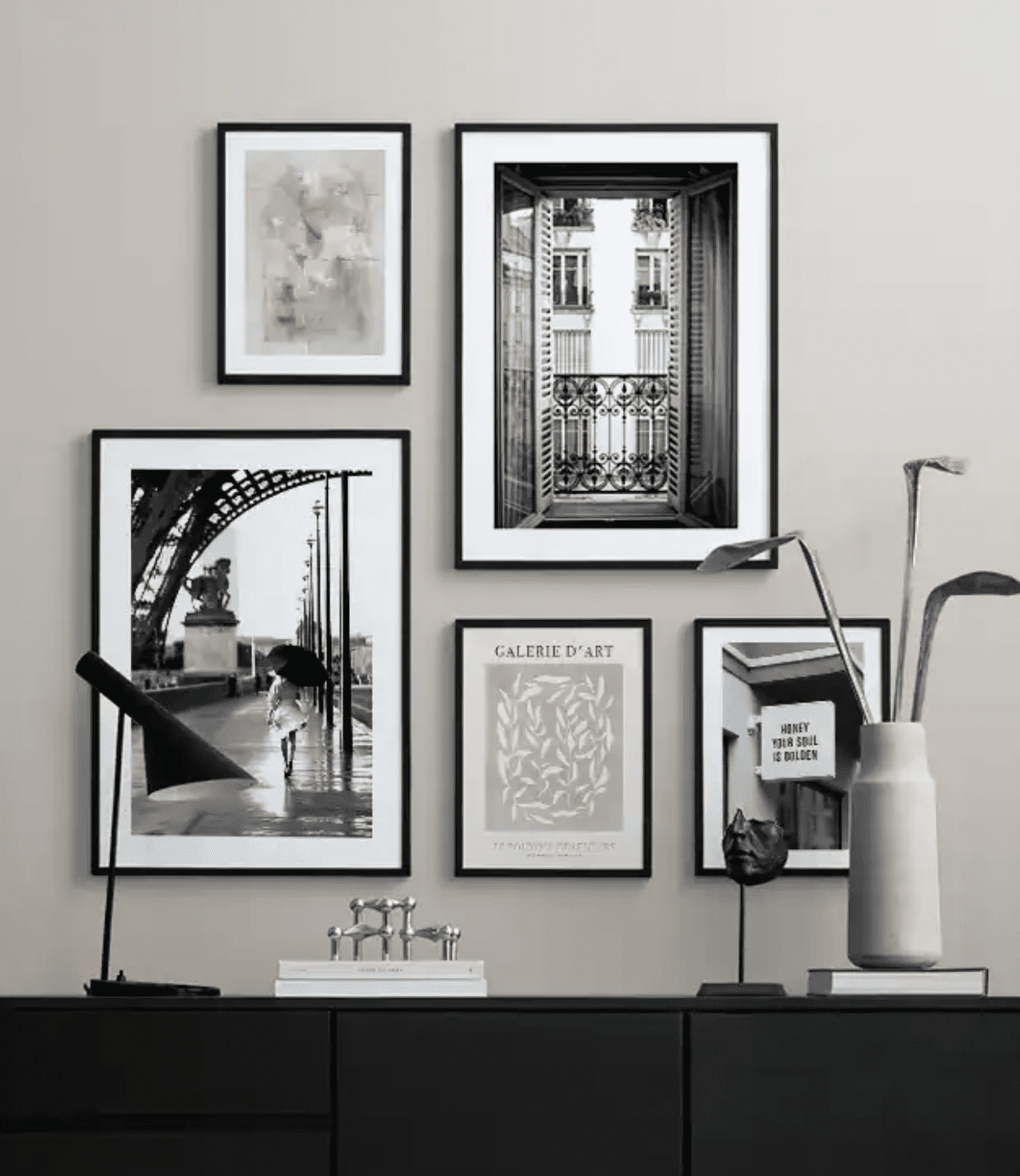 Настенная галерея Desenio Black Frames