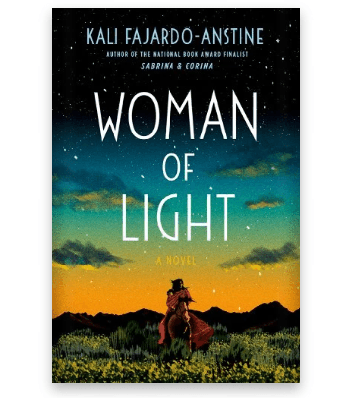 Book cover with a person set against open lands and a sunset sky