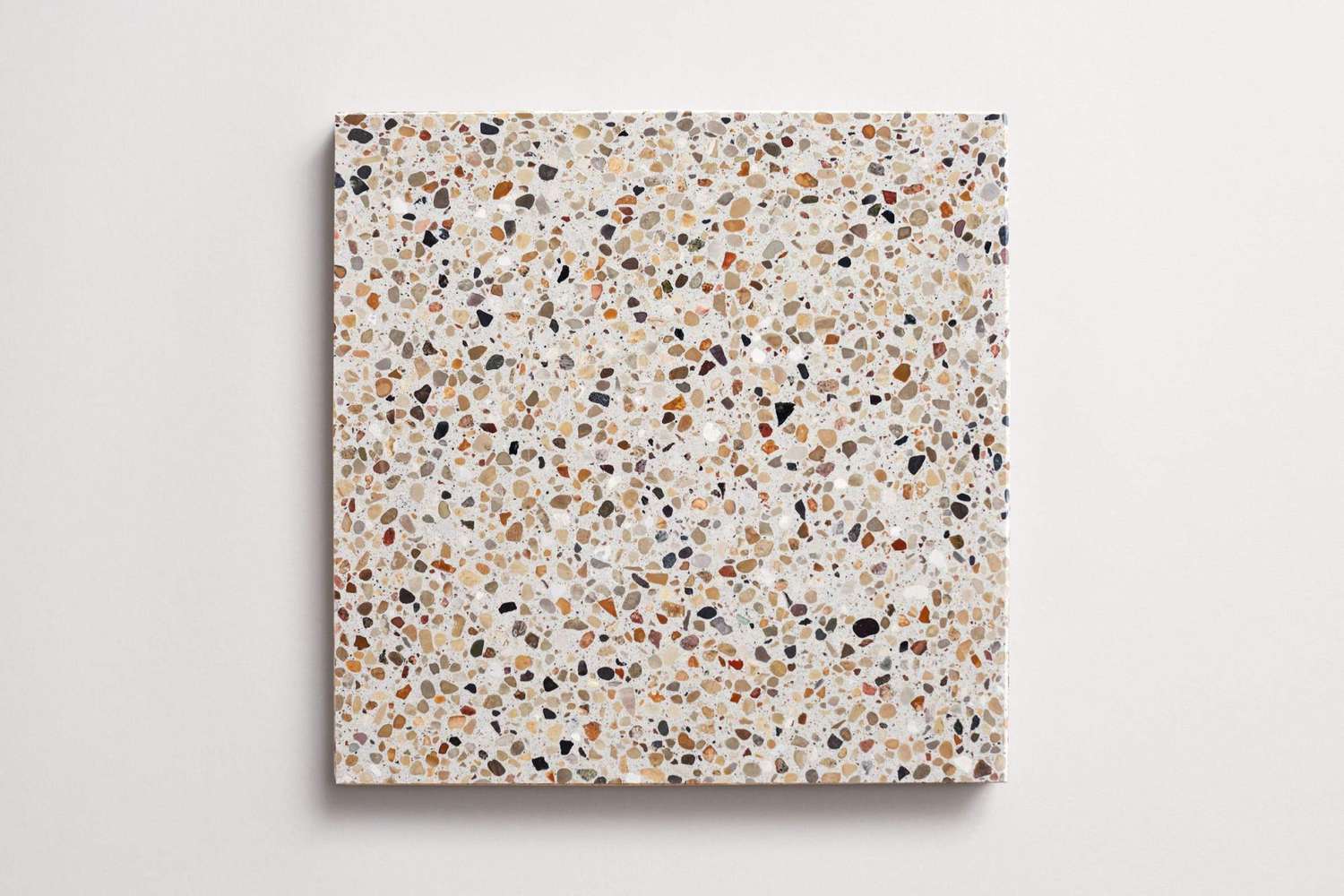 Cle Terrazzo Tile with flecks of color on a square tile