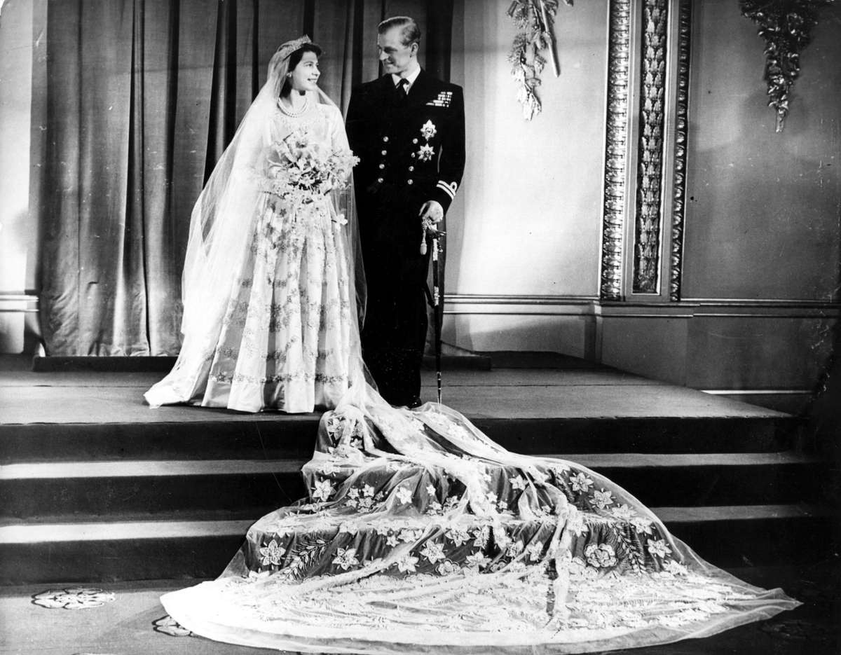 Princess Elizabeth and Prince Philip on Wedding Day