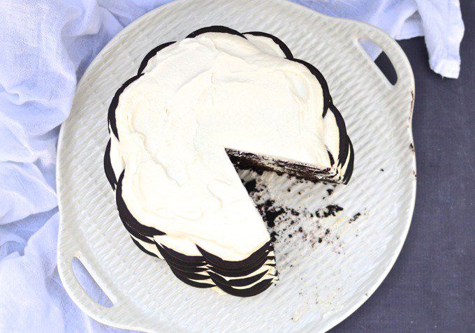 1929: 'Zebra' Icebox Chocolate Cake