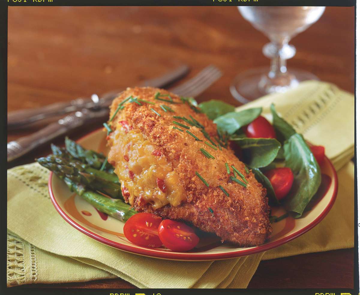 Pimiento Cheese-Stuffed Fried Chicken