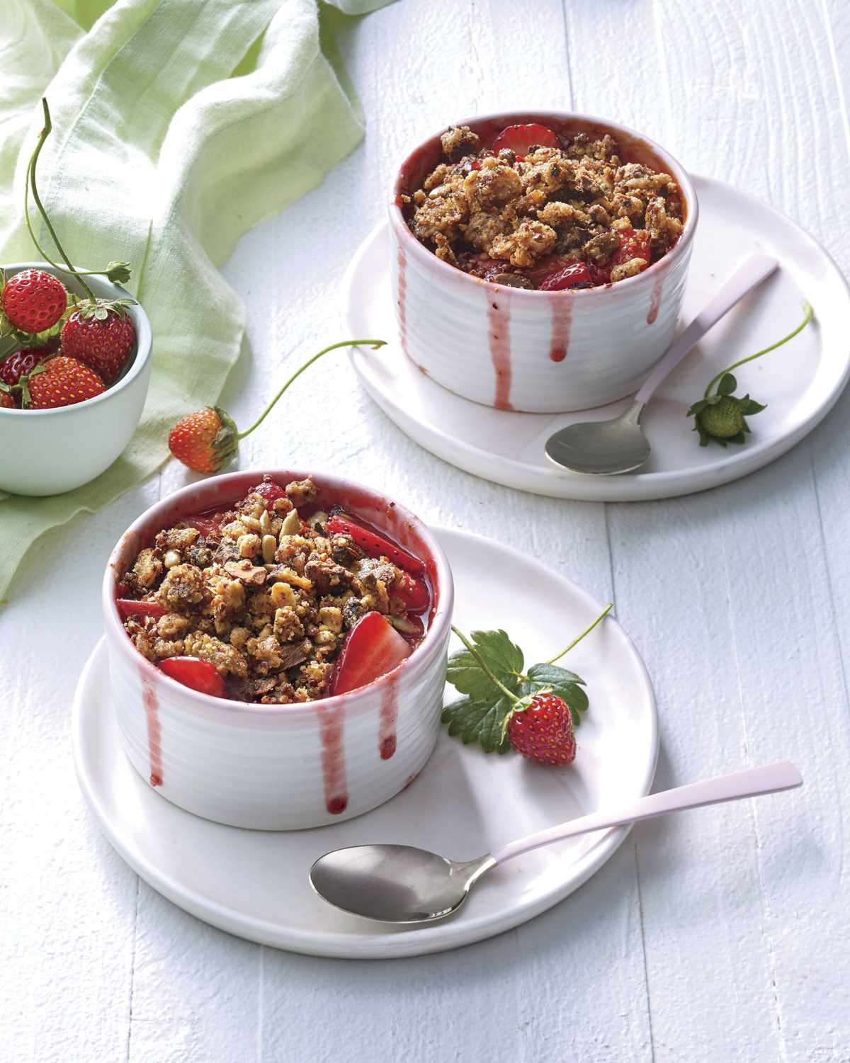 Strawberry Rhubarb Crisp Recipe with Granola