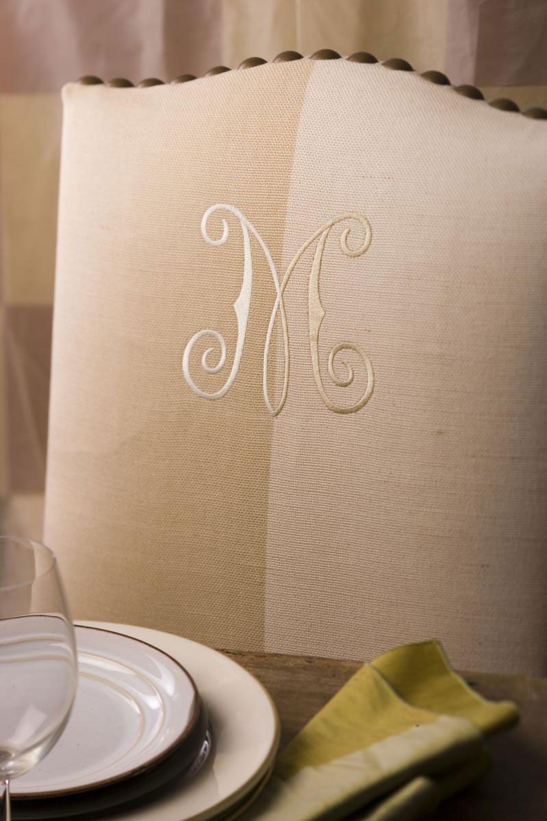 Monogrammed Dining Room Chairs