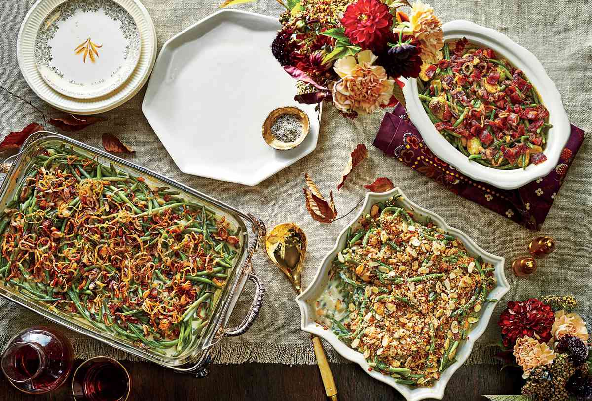 Bacon-Brussels Sprout-Green Bean Casserole