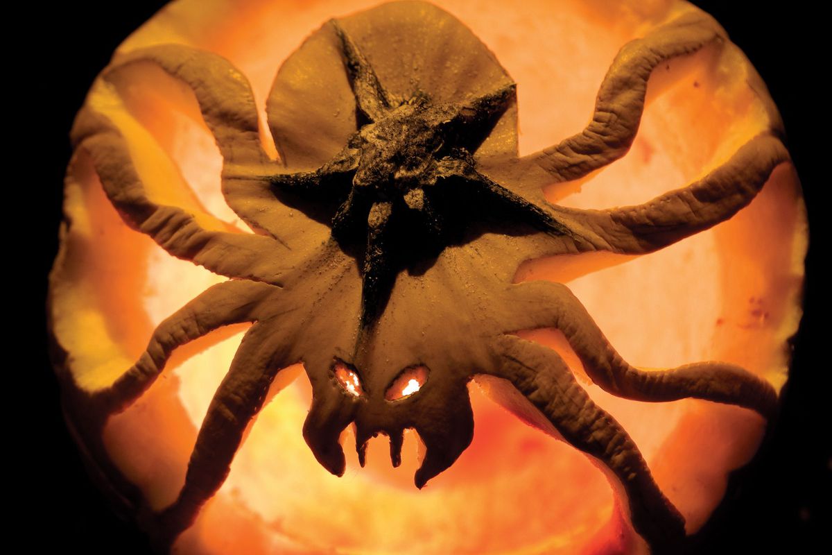 Scary Spider Pumpkin