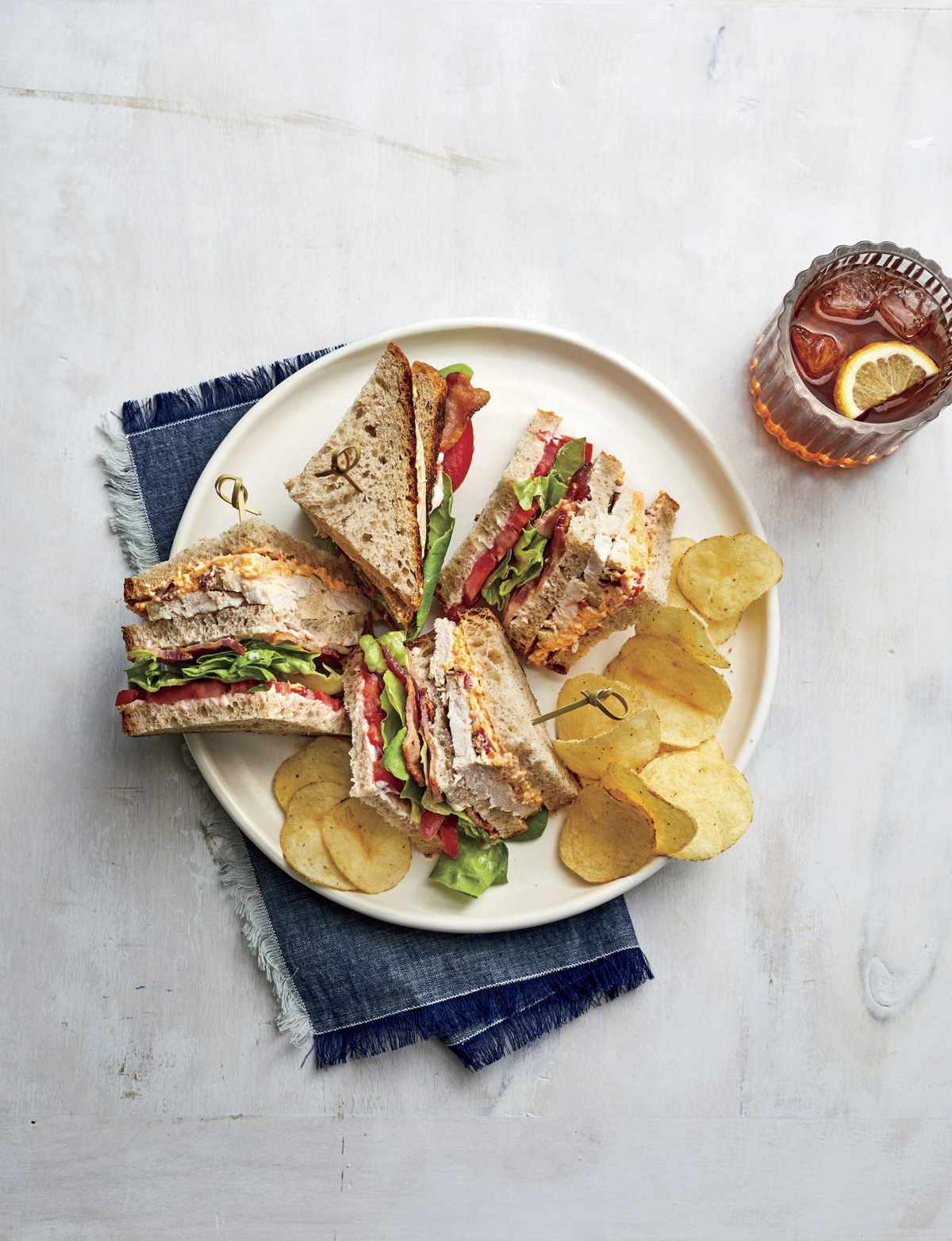 Turkey and Pimiento Cheese Club Sandwich
