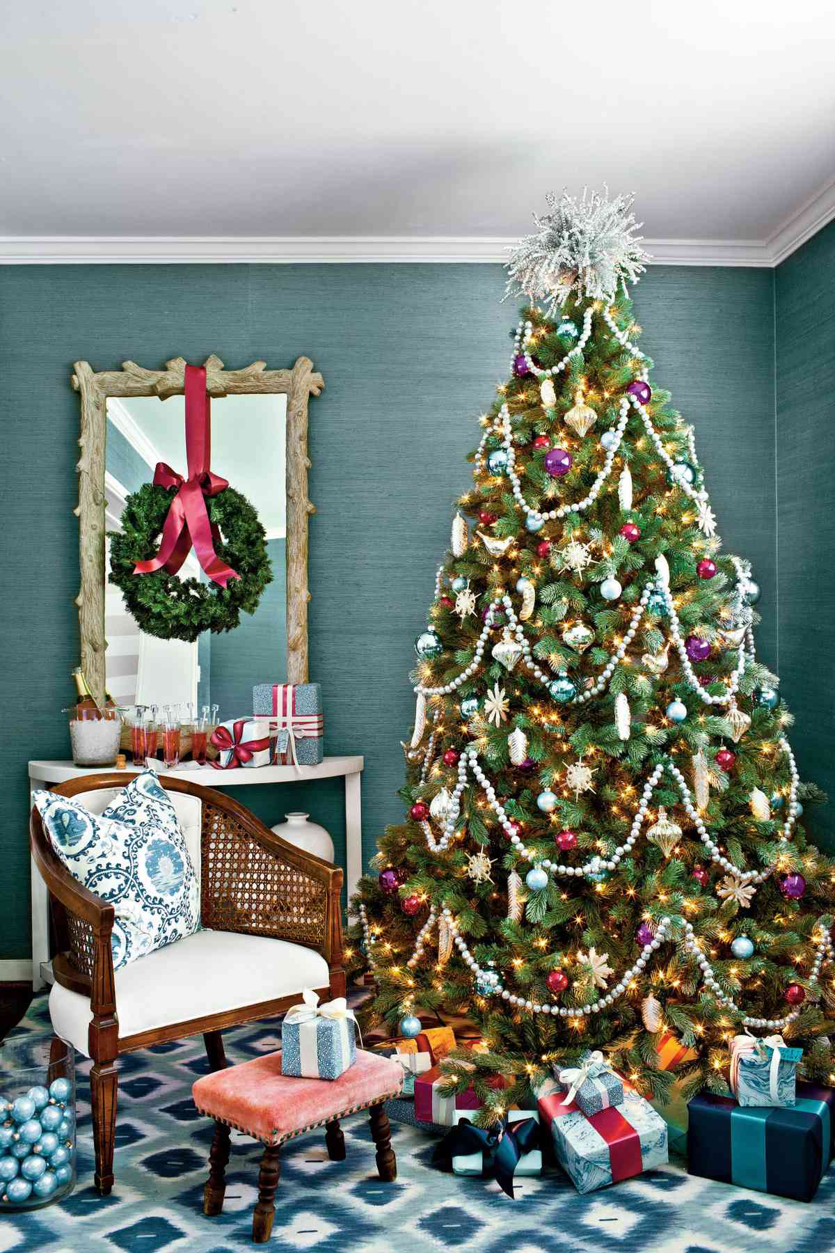 Blue Christmas Christmas Tree Decorations