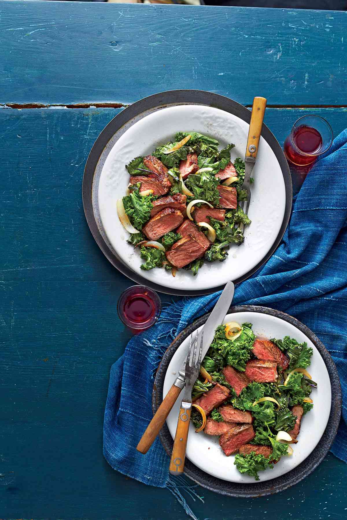 Skillet Steak and Wilted Kale