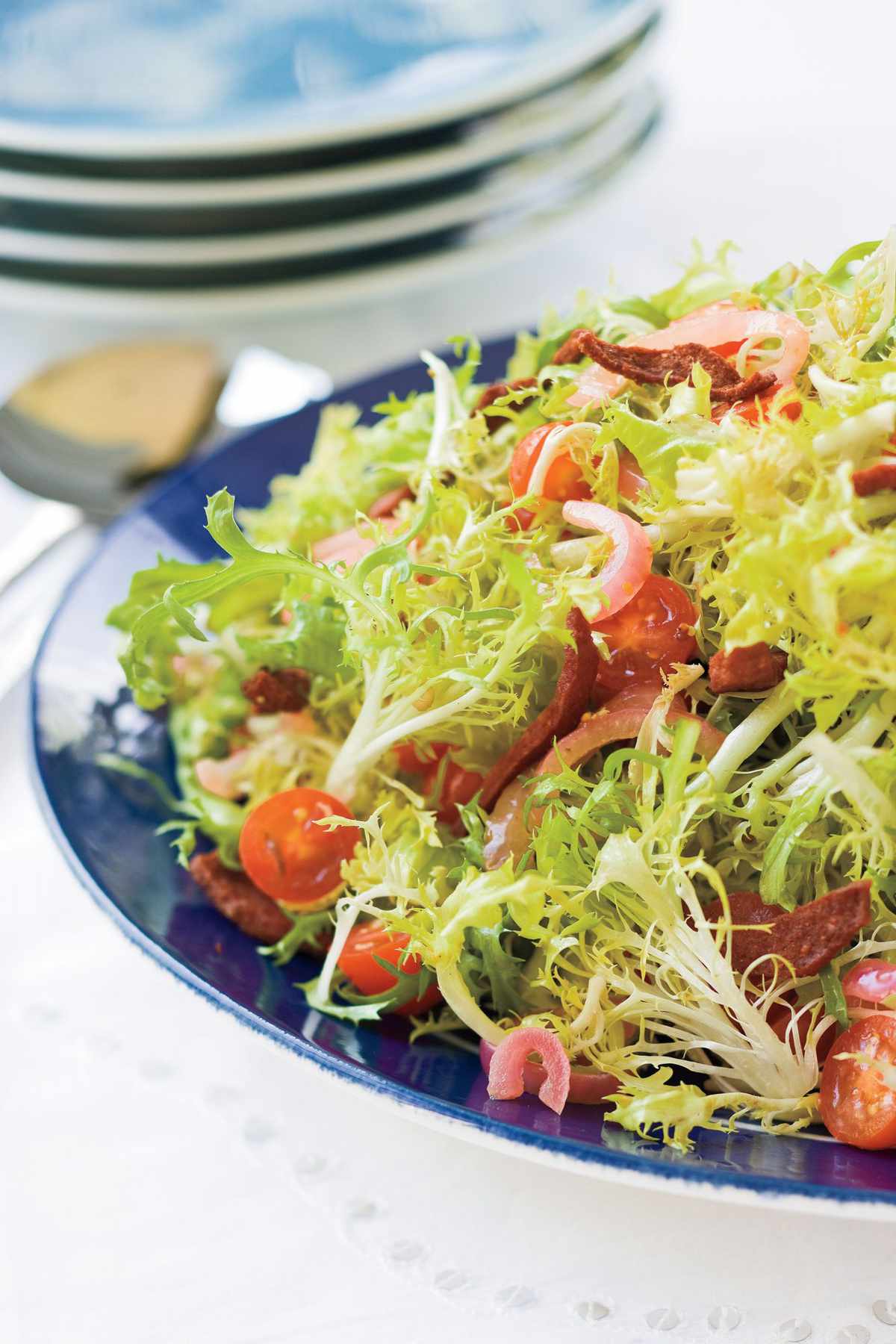 Warm Frise Salad With Crispy Kosher Salami Recipes