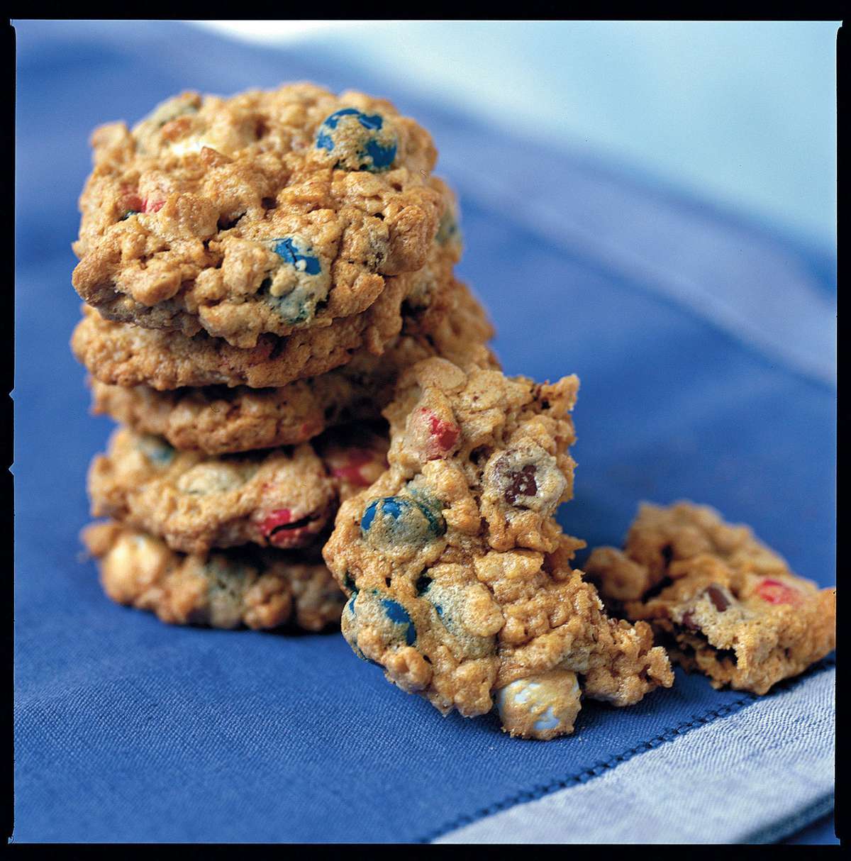 Chewy Red, White, and Blue Cookies