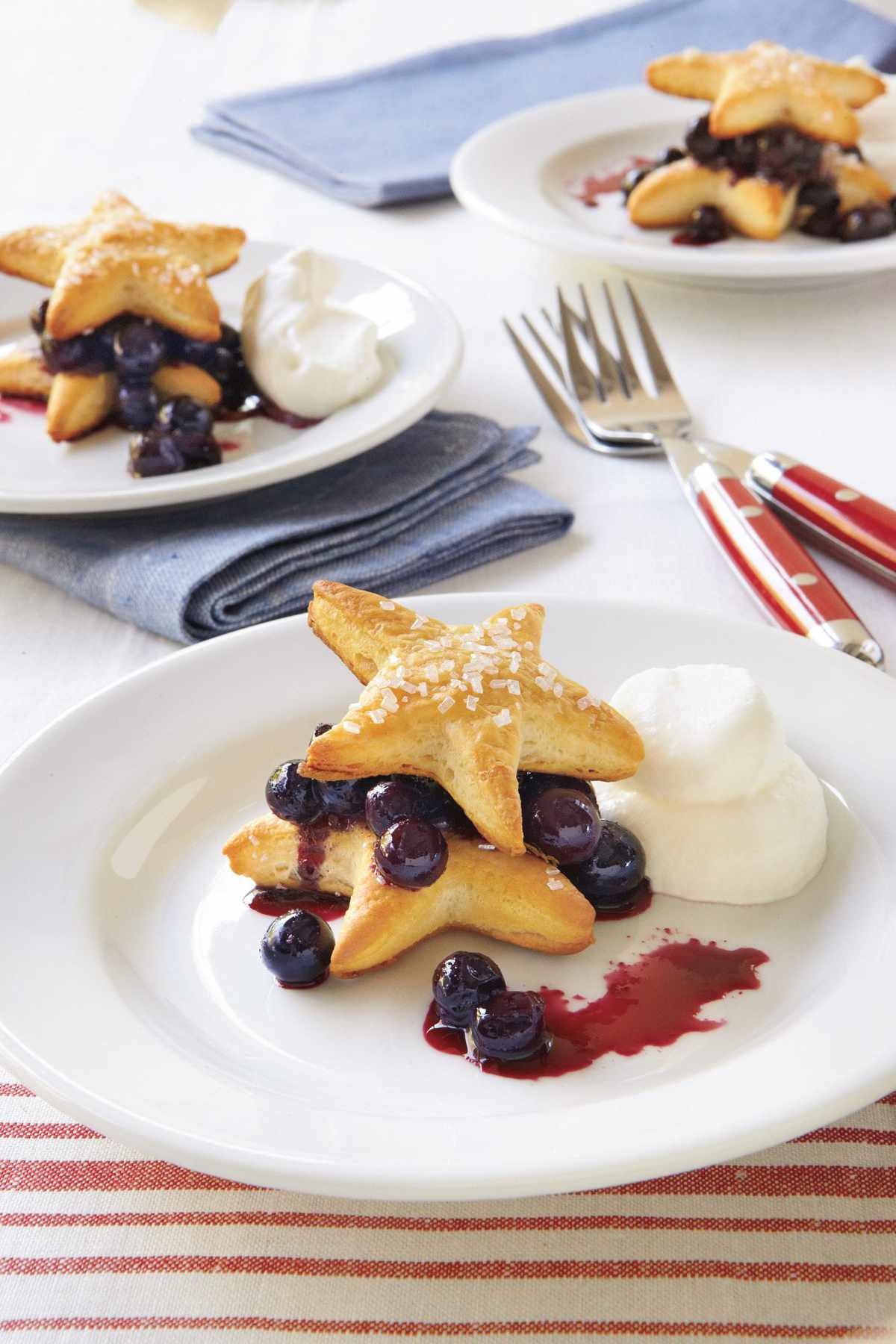 Blueberry Cobbler with Sugared Star Shortcakes
