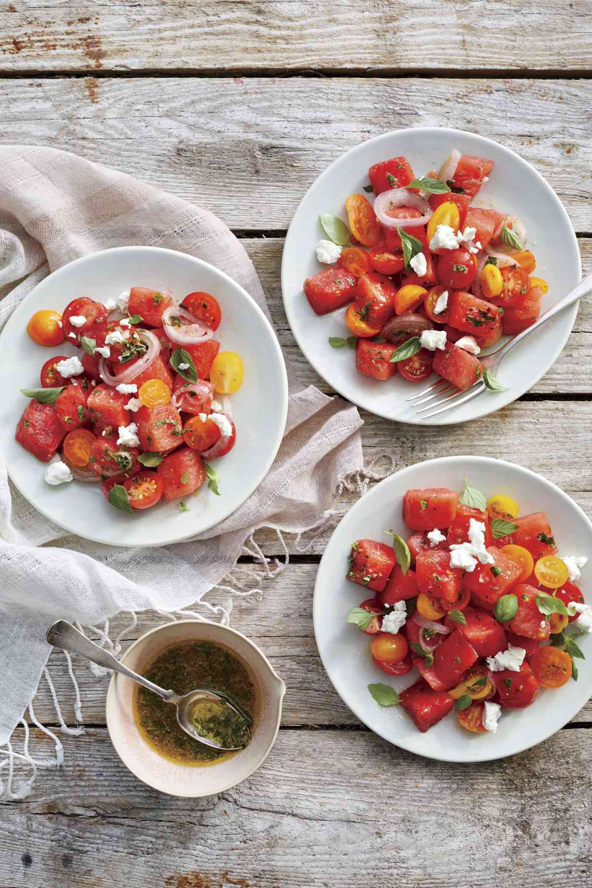 Marinated Watermelon Tomato Salad Recipe 