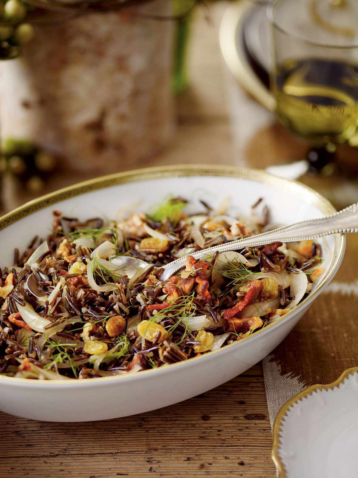 Wild Rice with Bacon and Fennel