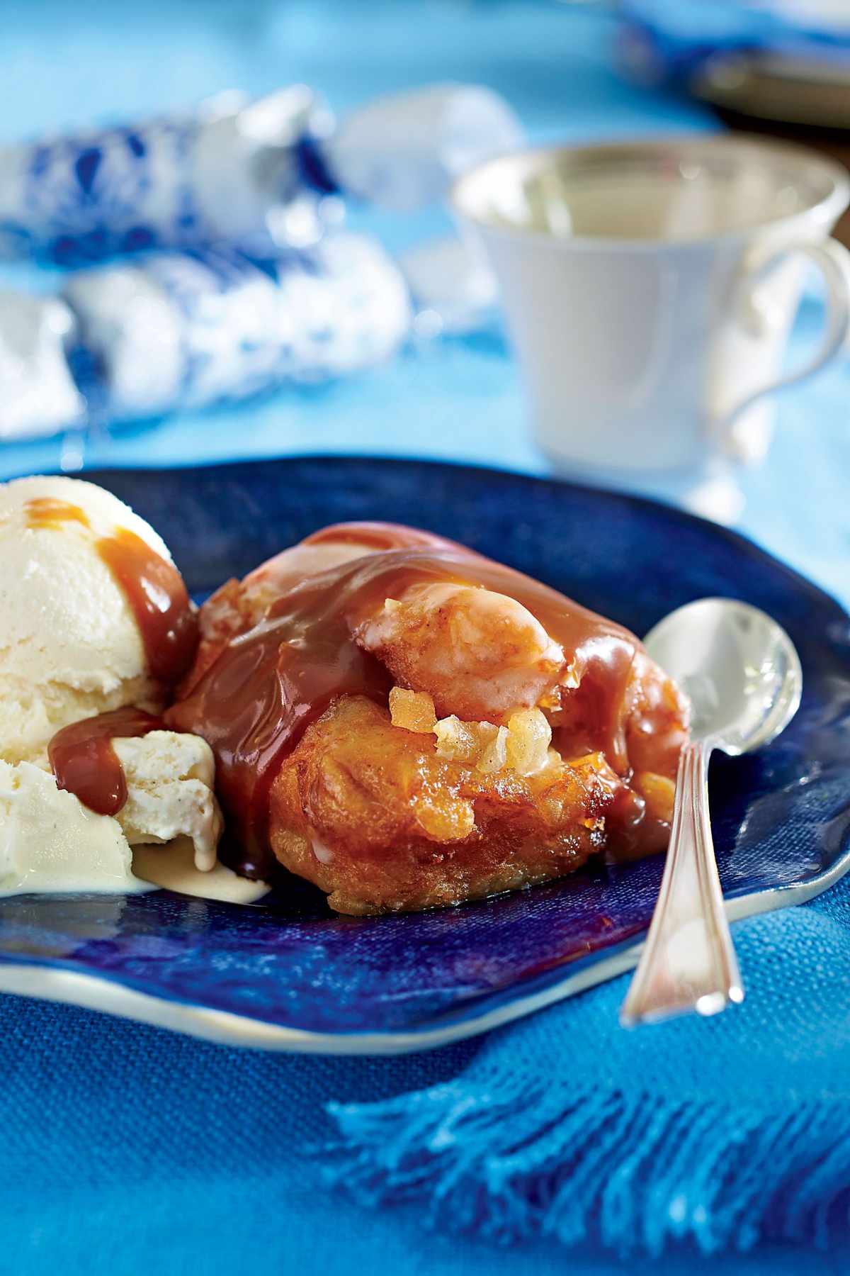Apple Fritters with Salted Caramel Sauce
