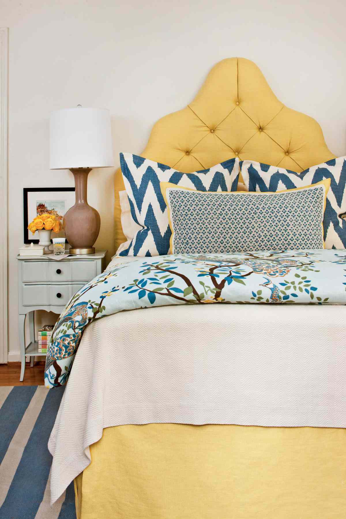 Classic Blue & Yellow Bedroom