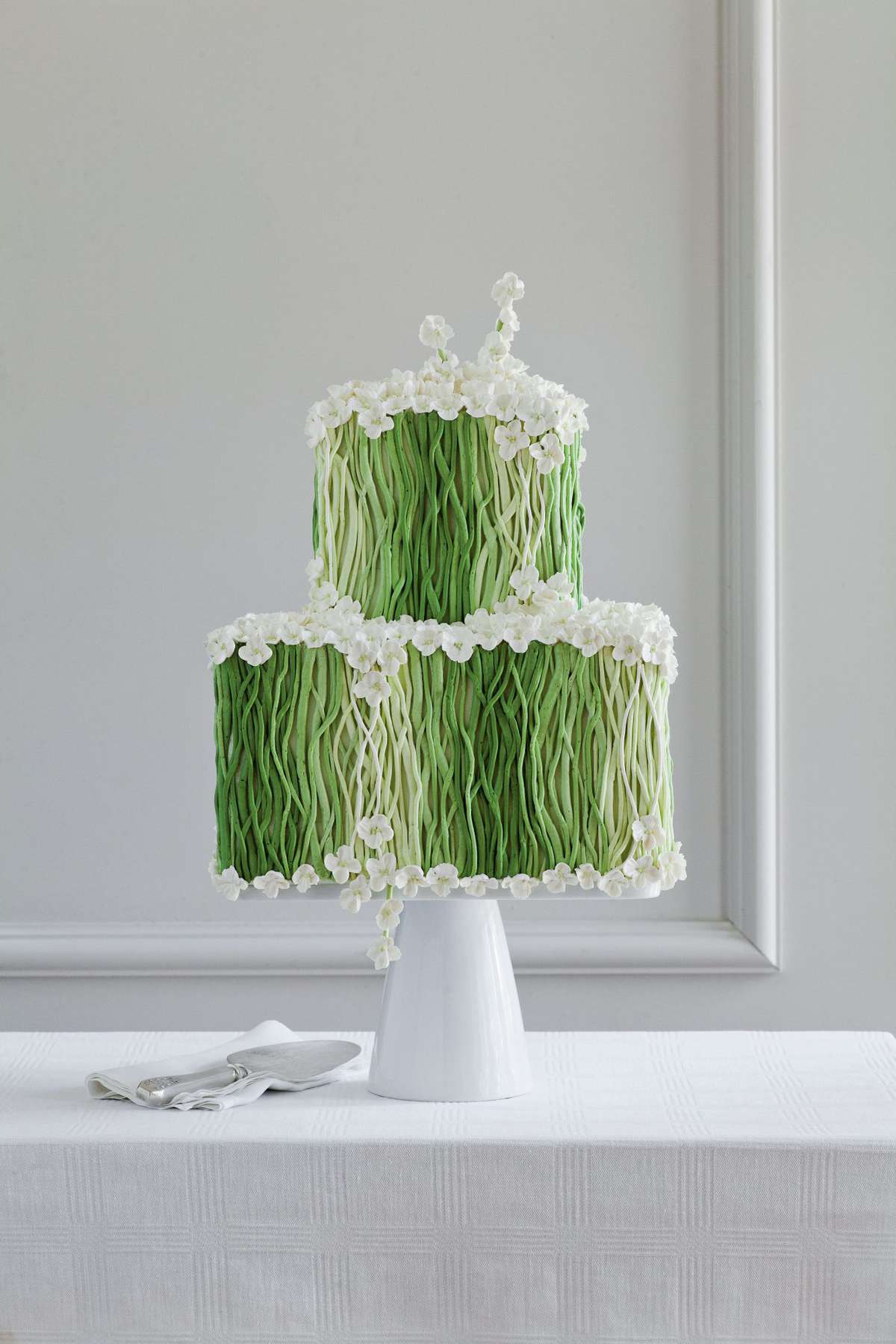 Spring Greens Wedding Cake