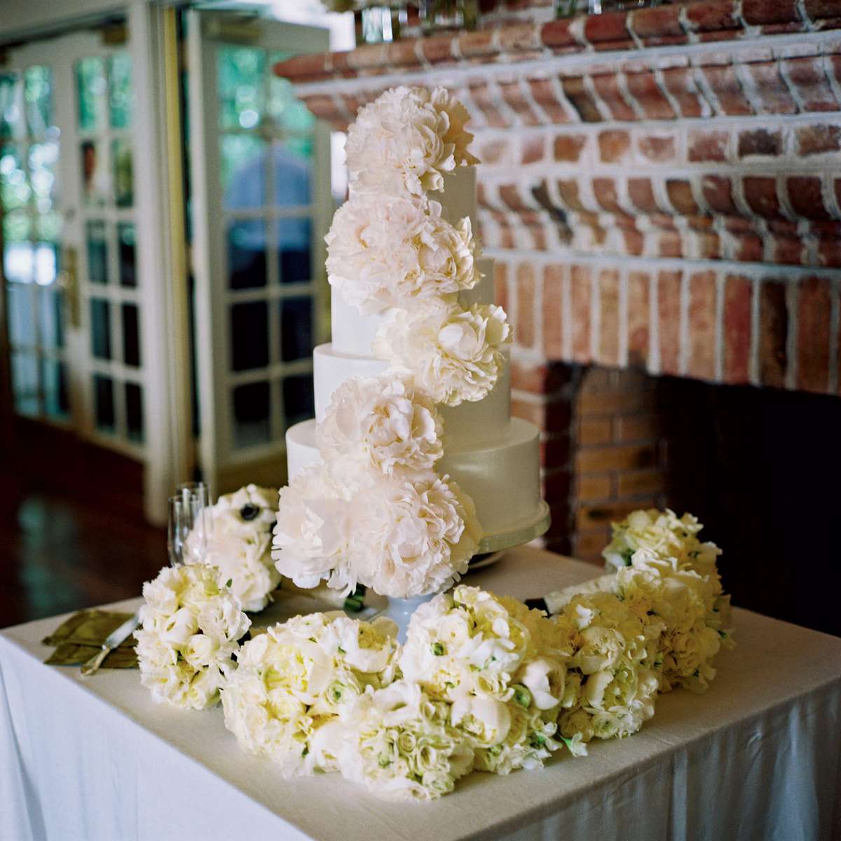 Blush-Colored Wedding Cake