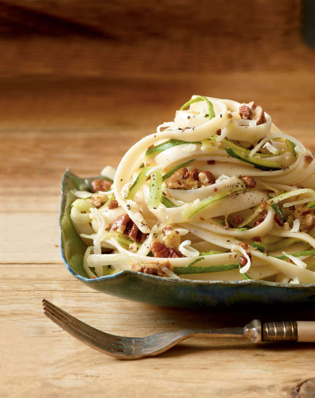 Fettucine with Zucchini and Pecans