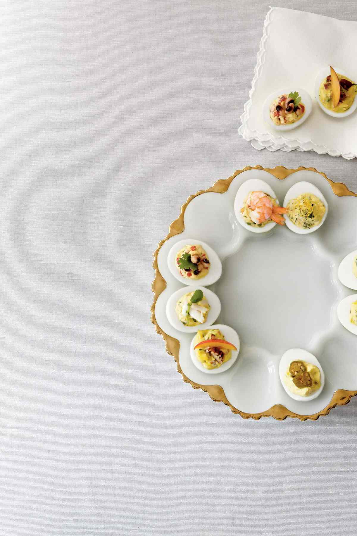 Texas Caviar Deviled Eggs