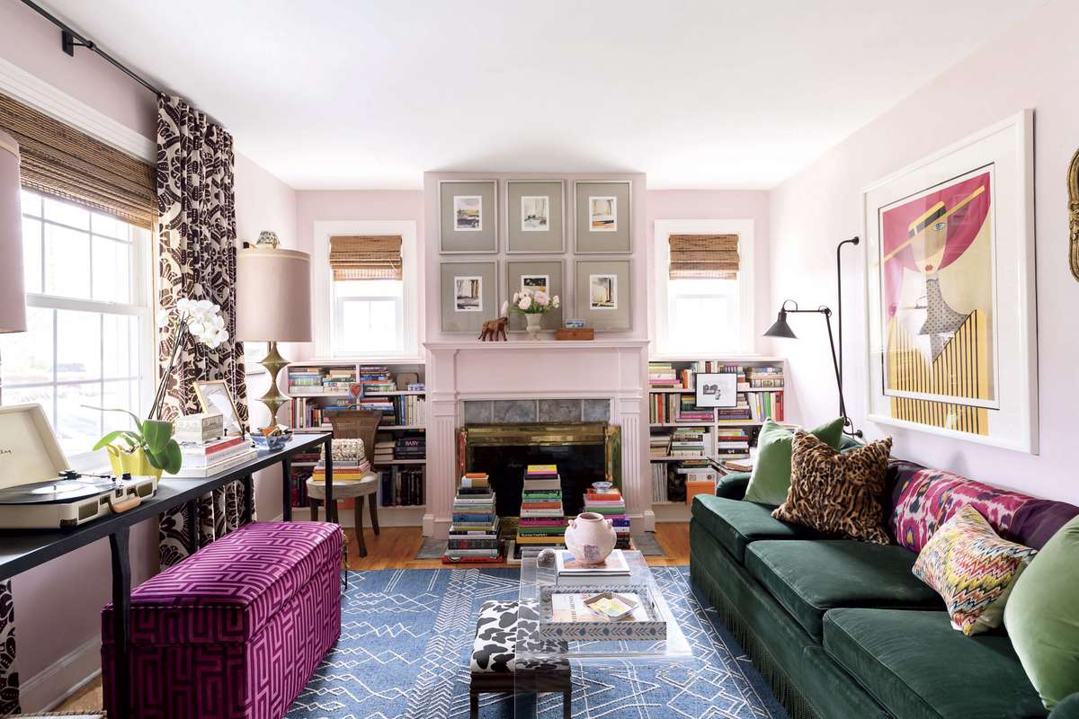 Brittney Forrister Pink Living Room in Her Nashville, TN Cottage