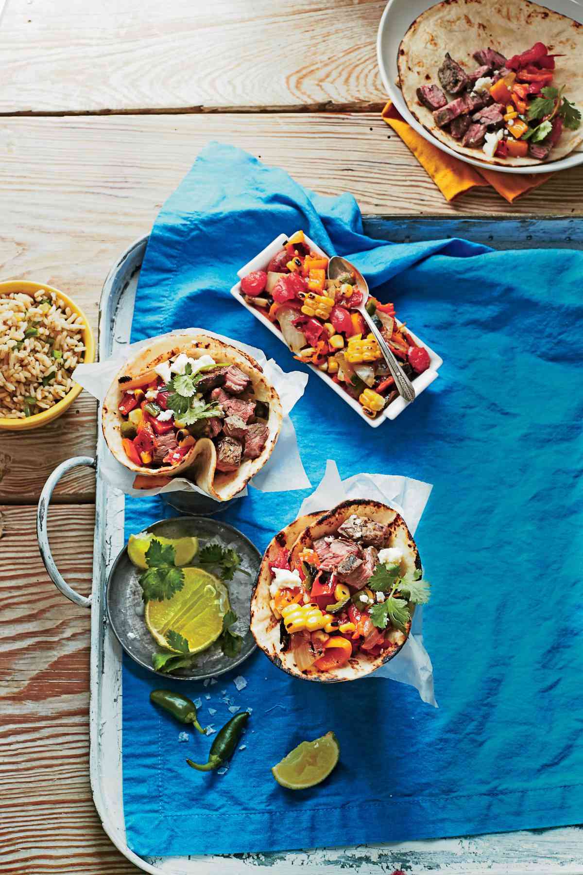Steak Tacos with Charred Salsa