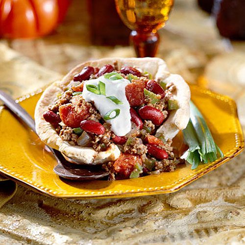 Ground Beef Recipes: Chili in a Biscuit Bowl