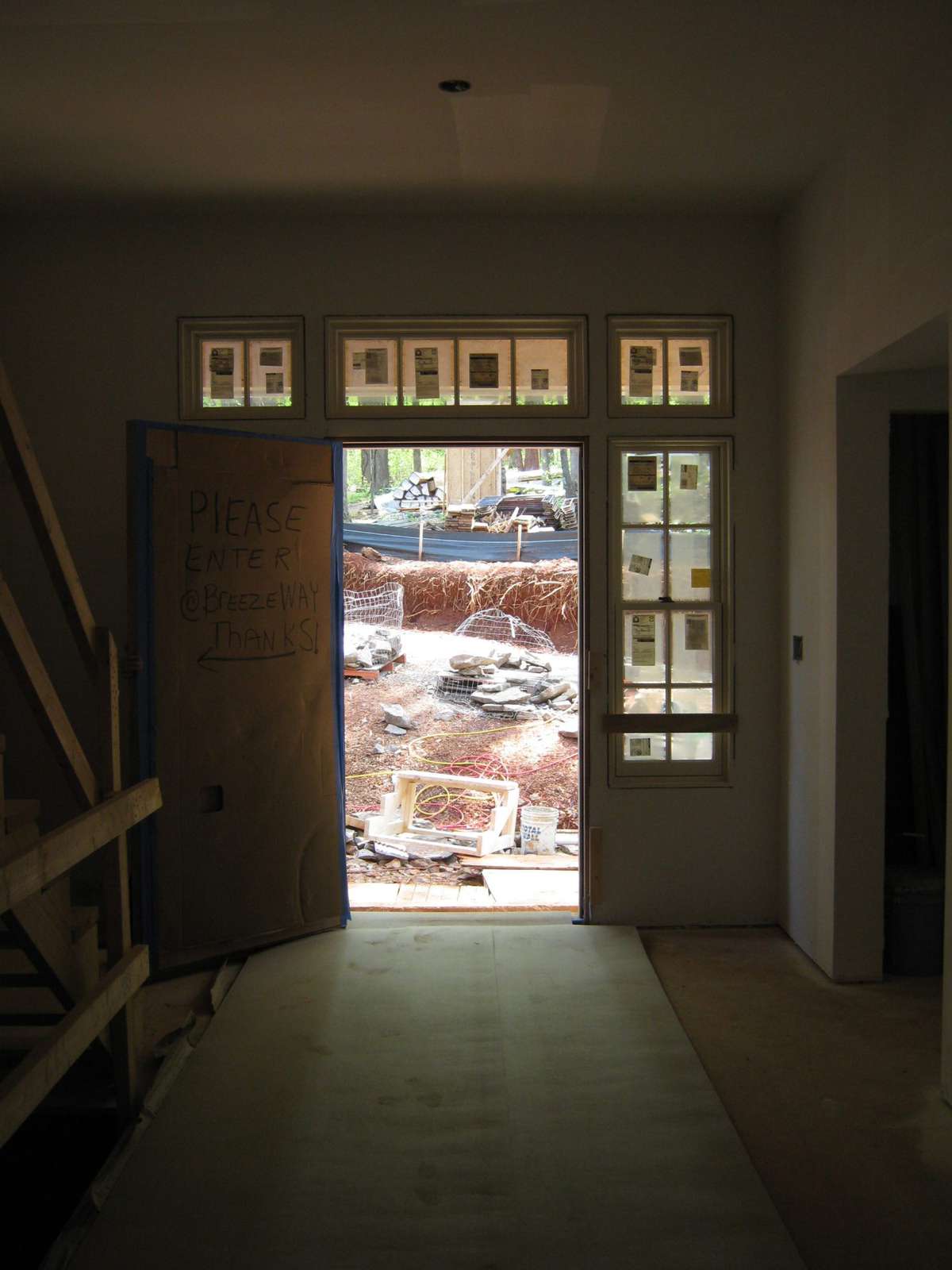 Idea House Construction Front Door