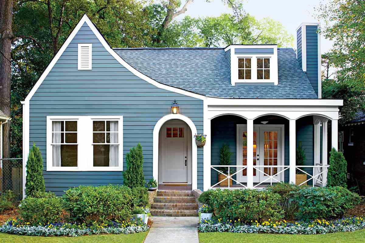 Blue Exterior Homewood Cottage