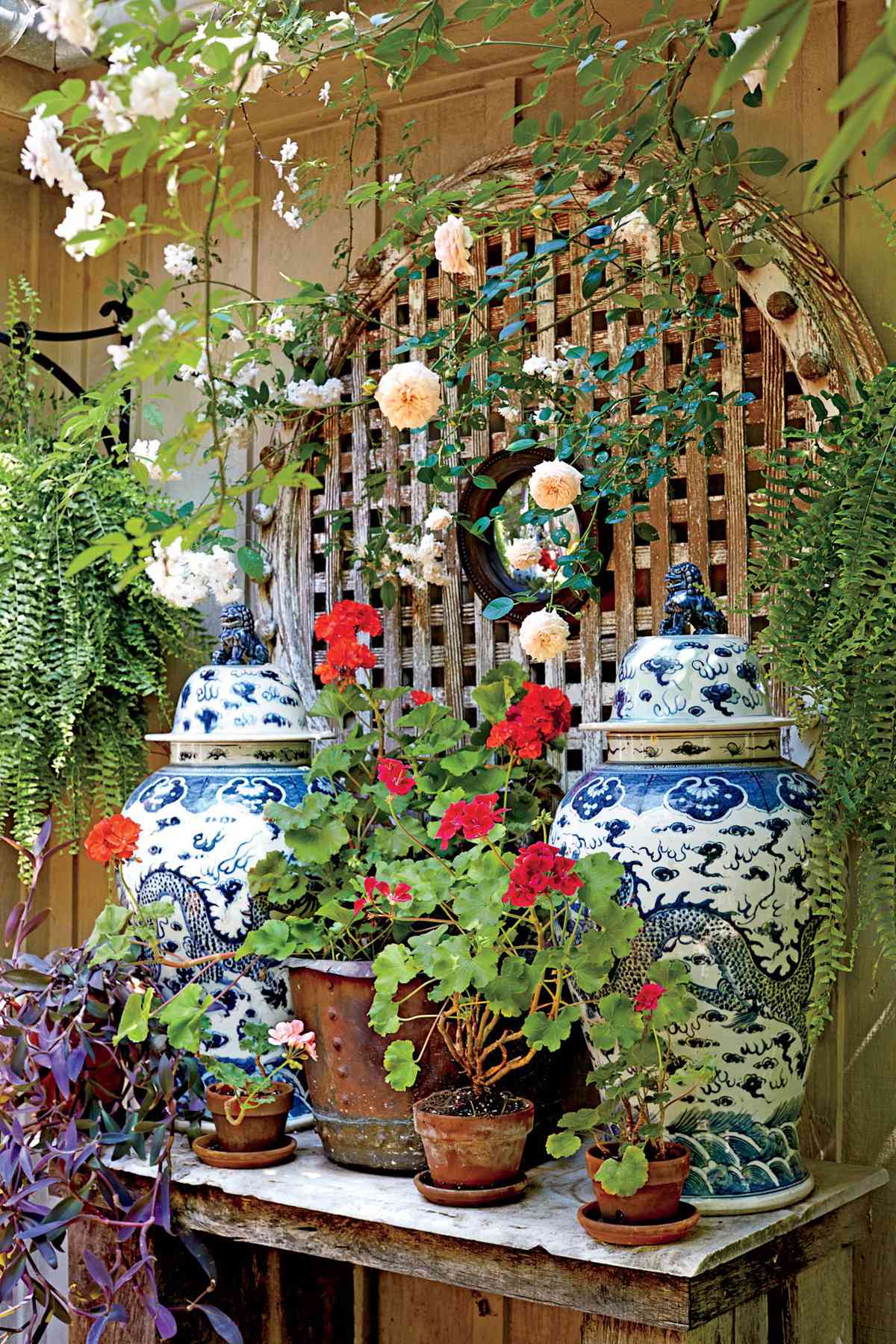 Garden Flower Pot Display