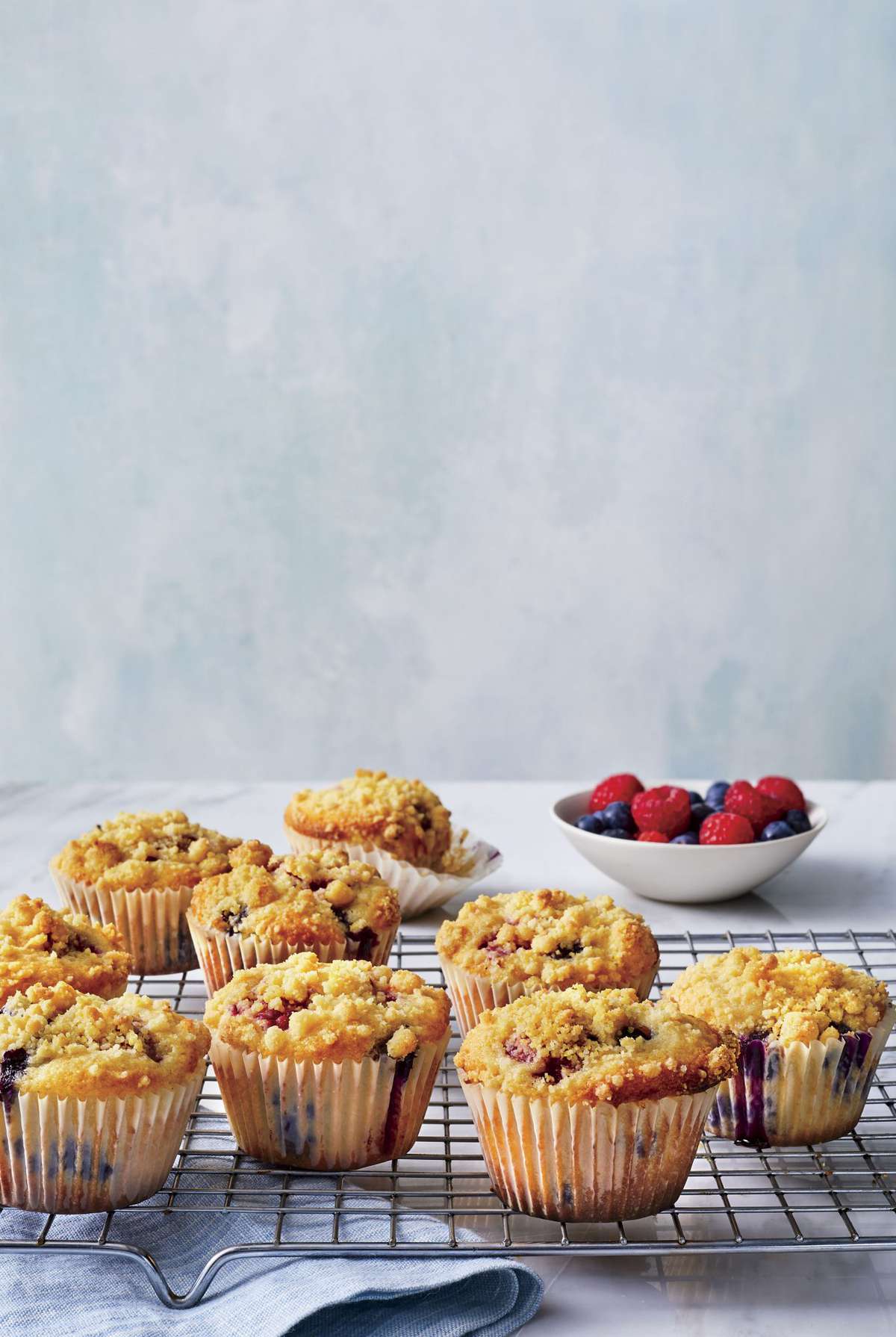 Any-Berry Muffins with Cornmeal Streusel
