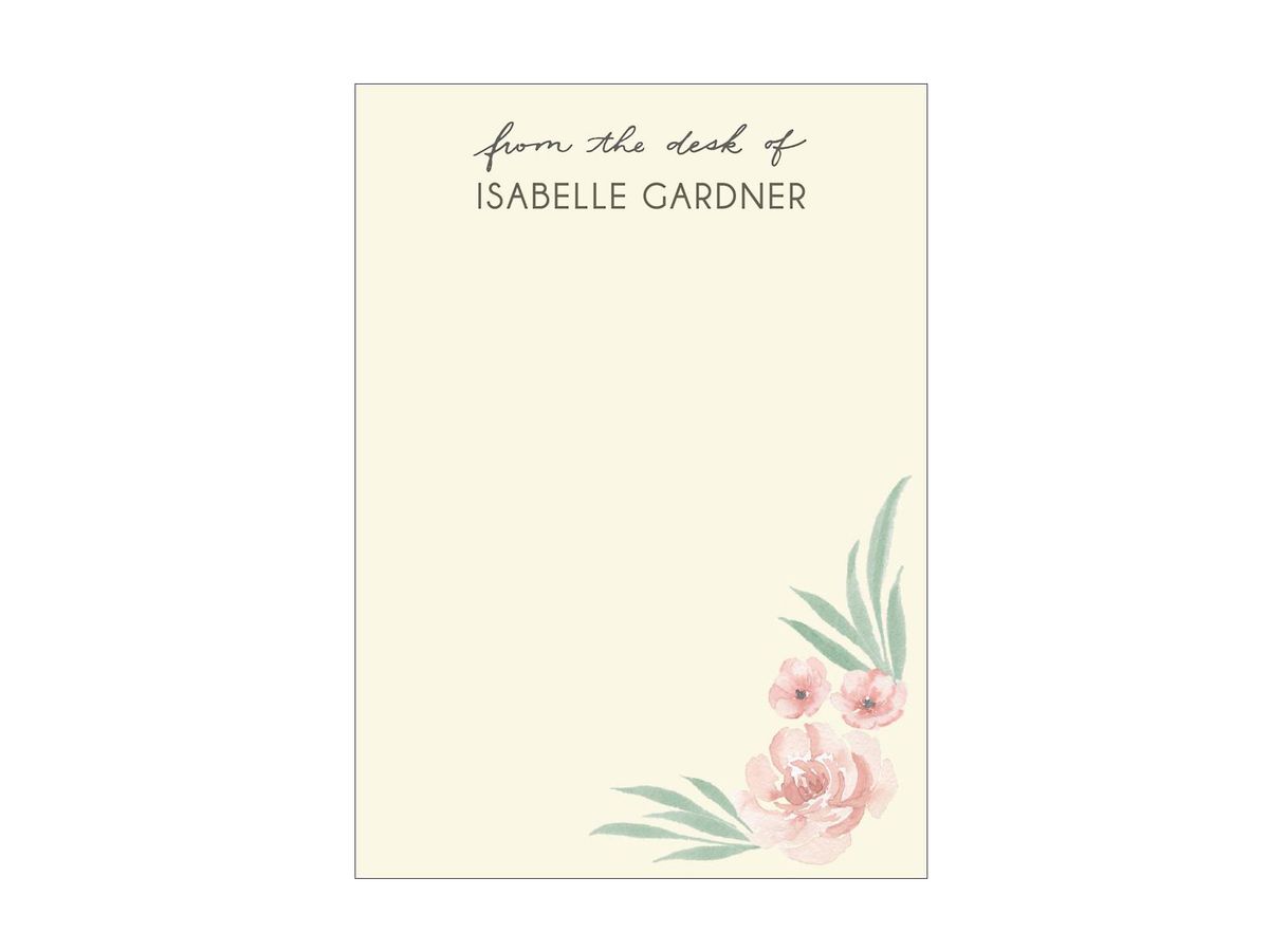 Delicate Flowers Personalized Stationery